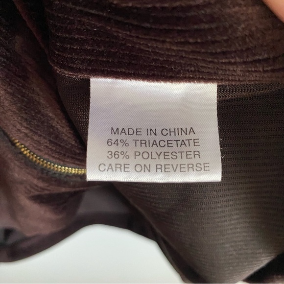 ST JOHN Sport Brown Corduroy Full Zip Collared Jacket Women’s L Large - Picture 9 of 12